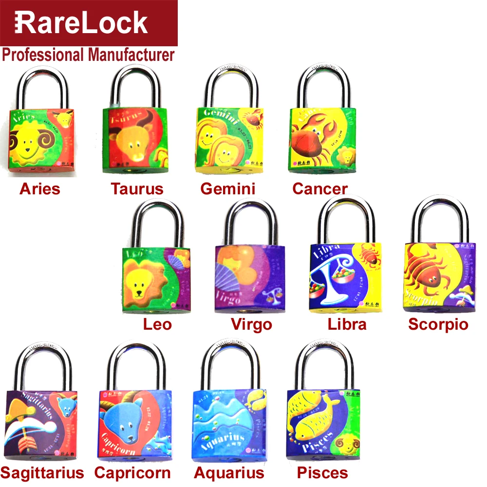 Rarelock Рождественский поставщик замок зодиака 4 размера для свадебного подарка