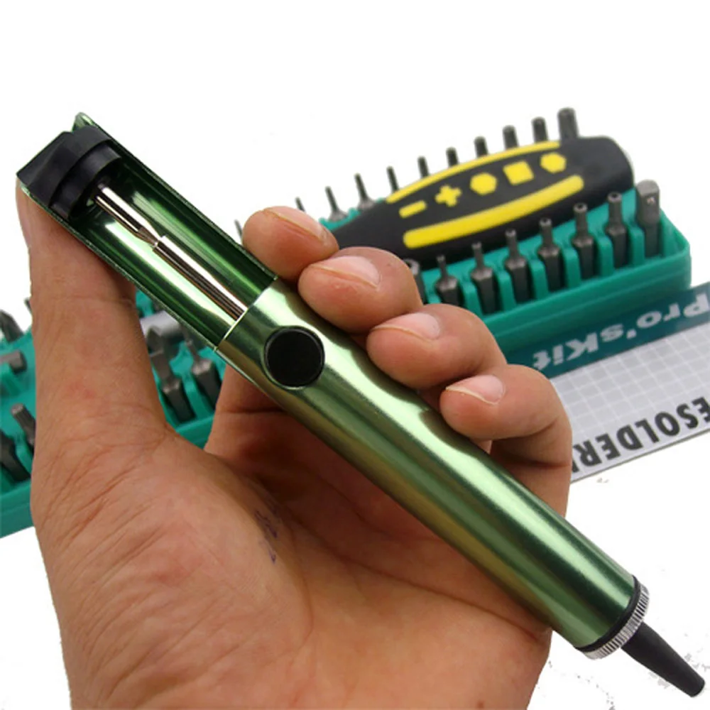 Pro'sKit отпаивающий насос всасывающие оловянные присоски пистолет паяльник ручка поршень с двойными сальниками быстро и легко ручные инструменты