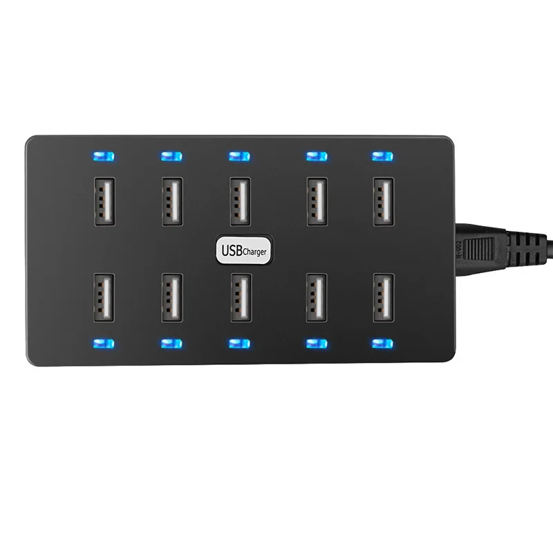 Cargador usb несколько USB зарядное устройство адаптер интеллектуальная USB Настольная зарядка 10 портов мульти зарядное устройство для samsung huawei