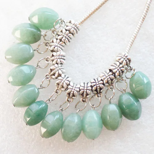 24 шт граненый зеленый авантюрин кулон подходит европейский браслет ожерелье