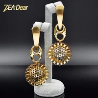zea dear jewelry romantic jewelry big round flower earrings long drop dangle earrings for women jewelry finding for wedding gift