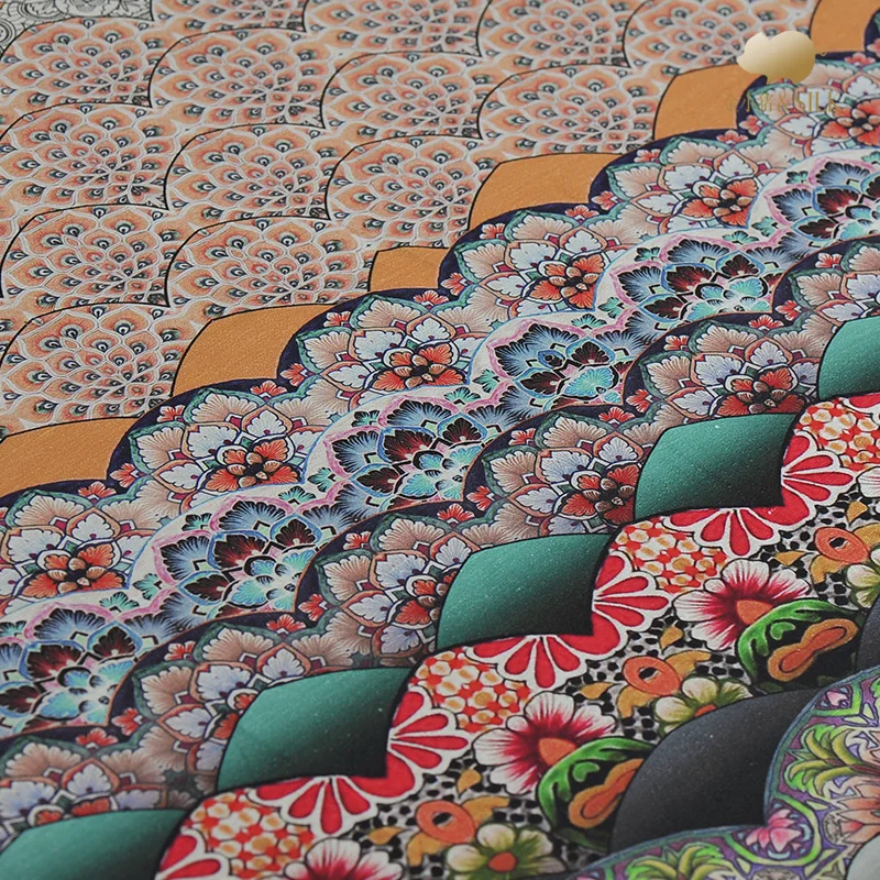Ретро плотный шелк лен ткань мягкая и нежная юбка одежда cheongsam шелковая