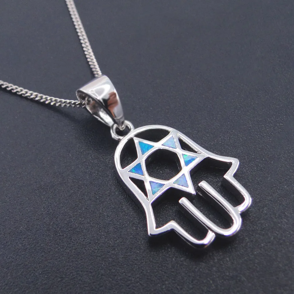 

New Arrival Fashion Pendant 100% 925 Sterling Silver Jewelry Blue Fire Opal Cute Pendants Necklace for Women Child without Chain