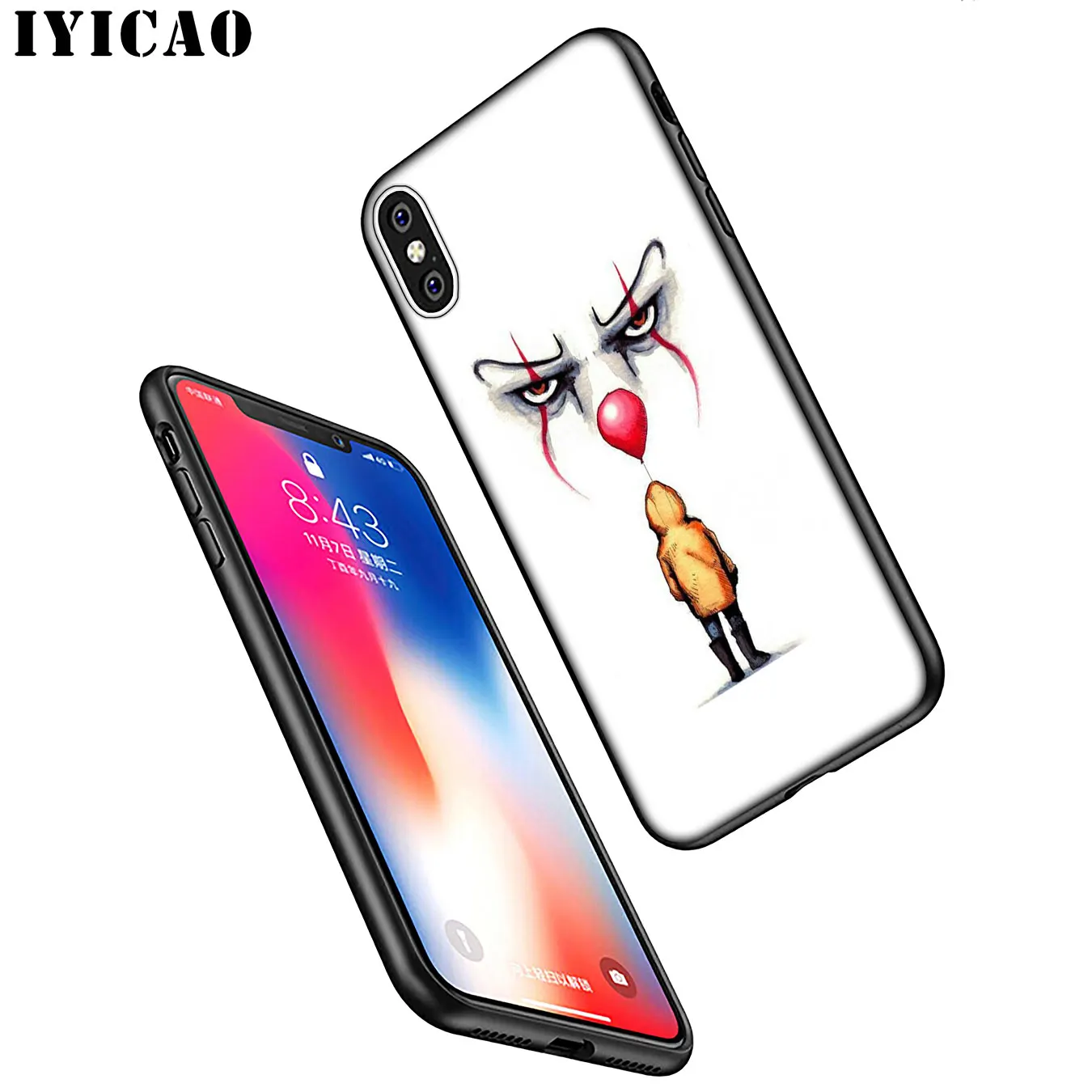 IYICAO Stephen King's King is It Soft Silicone Phone Case for iPhone XR X XS 11 Pro Max 6 6S 7 8 Plus 5 5S SE 10 TPU Black Cover |