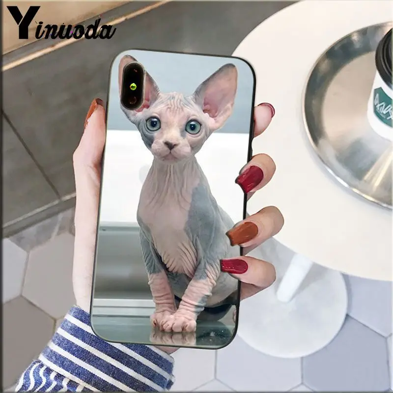 Yinuoda тату Сфинкс Кот искусство клиент высокое качество чехол для телефона для iPhone 5 5Sx 6 7 7plus 8 8Plus X XS MAX XR