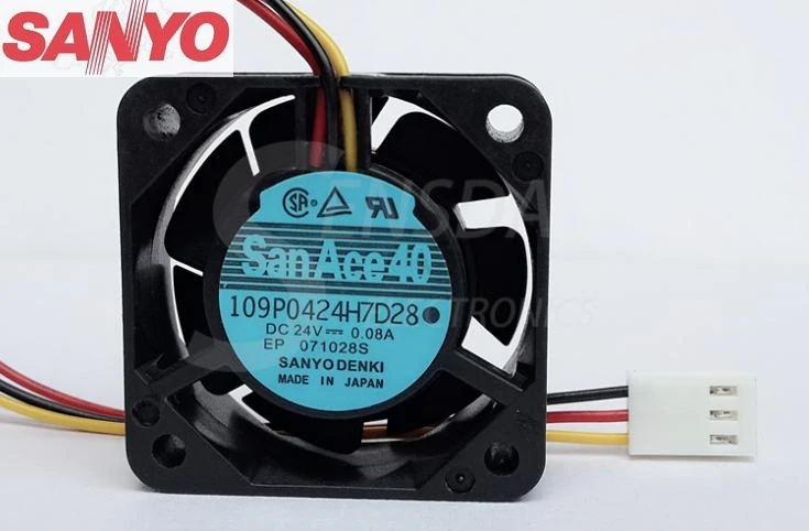50 шт. для Sanyo 109P0424H7D28 4015 вентиляторы охлаждения P/N: A90L 0001 0441/39 DC24V 0.08A серверный