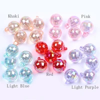 acrylic ab colorful disco earth beads for jewelry making transparent section pendant accessory earrings pendant fashion design