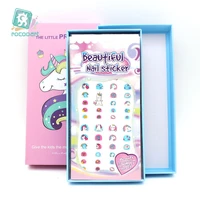 cartoon childrens birthday gifts of tattoo stickers nail sticker set with antelope unicorn designs for kids face stickers 37pcs