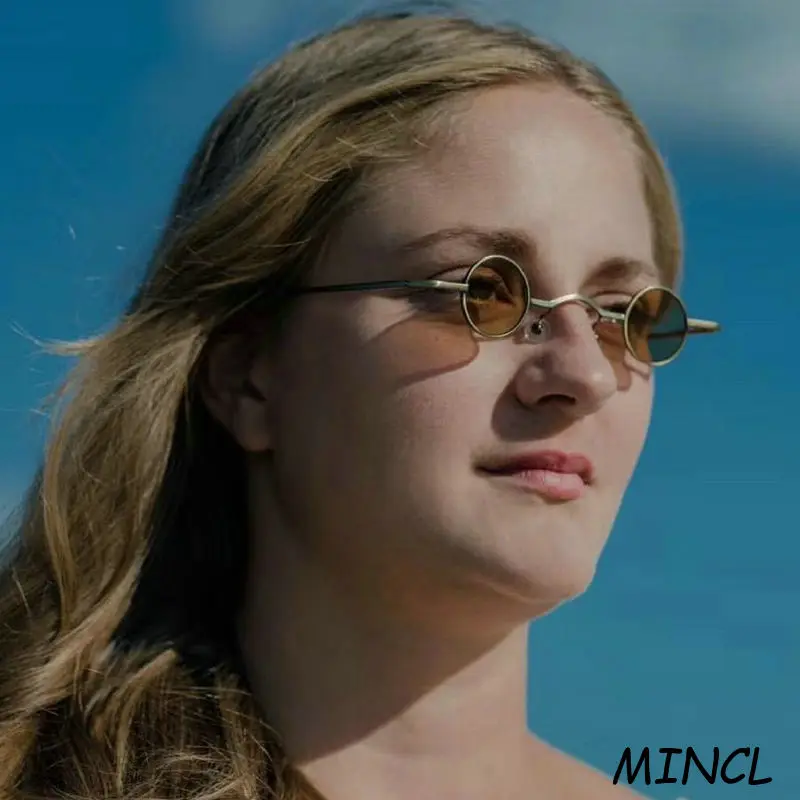 Женские и мужские солнцезащитные очки MINCL/маленькие овальные брендовые