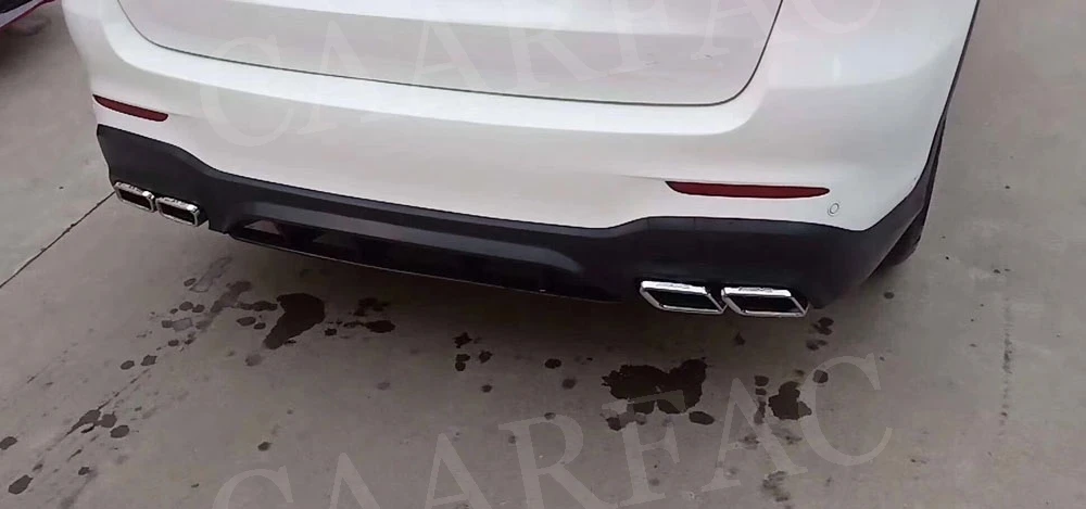 Задний спойлер с выхлопными наконечниками для Mercedes Benz GLC X253 Sport GLC300 GLC250 GLC43- PP задний бампер пластина