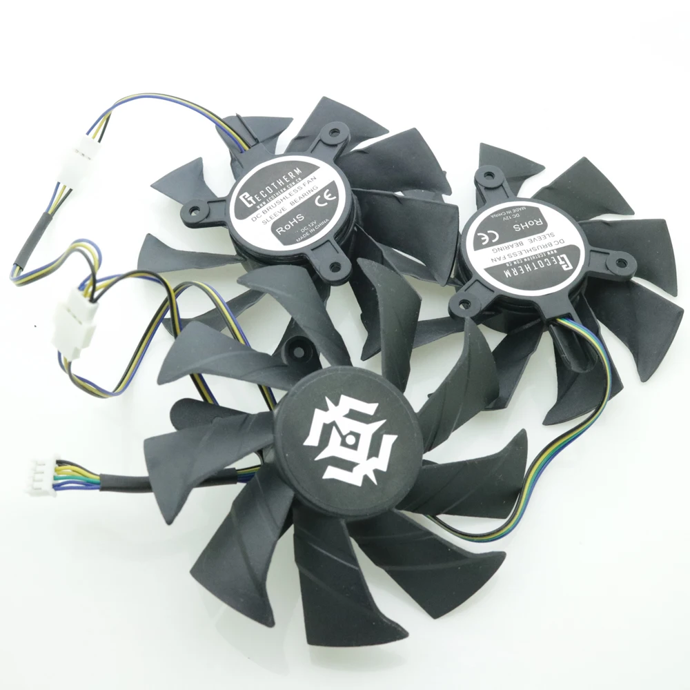 3 шт./лот 12 в 85 мм 4Pin GPU вентилятор для ZOTAC GTX1070-8GD5 RTX2070 TRX2080-8GD6 RTX2080Ti видеокарта вентилятор охлаждения