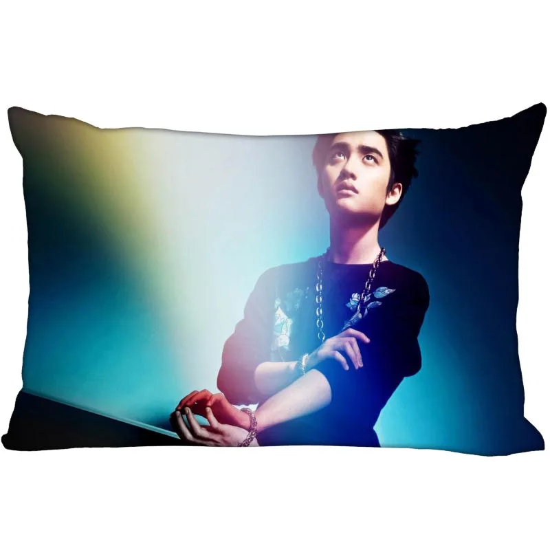 Hot KPOP EXO D.O. Наволочка с двух сторон Печатный сатин наволочки для подушек застежка