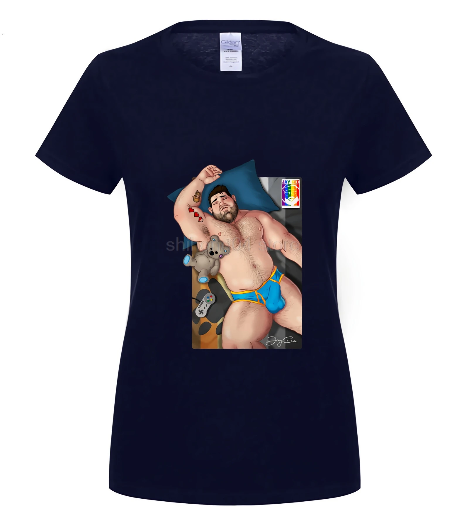 S6 Clothing T shirt Daddy Bear Gay Shirt Printed T Shirts Geek Summer Youth T Shirt Humor Men Top - Цвет: S6