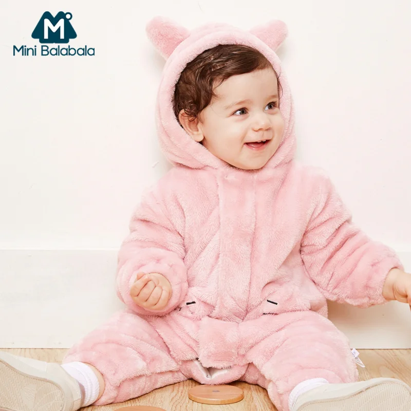 Коллекция 2019 года зимняя одежда с капюшоном для новорожденных малышей новая