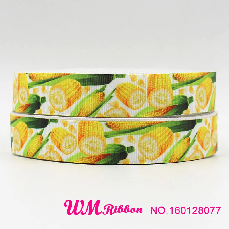 Лента Корсажная Q & N с принтом овощей 16 мм 22 25 38 50 75 ярдов/рулон|ribbon 16mm|printed grosgrain