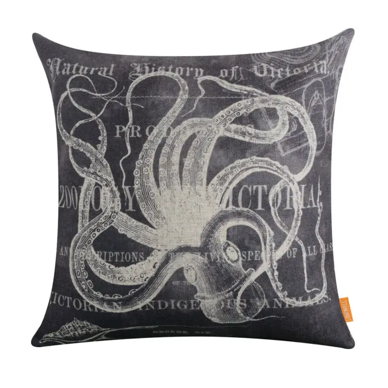 LINKWELL 45x45 см винтажная серая Женская наволочка морской тематики морская из