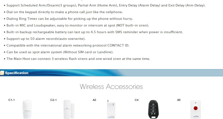 Homsecur Беспроводная GSM стационарный RFID ЖК-дисплей SMS автодозвон дома сигнализации Системы+ IP Камера