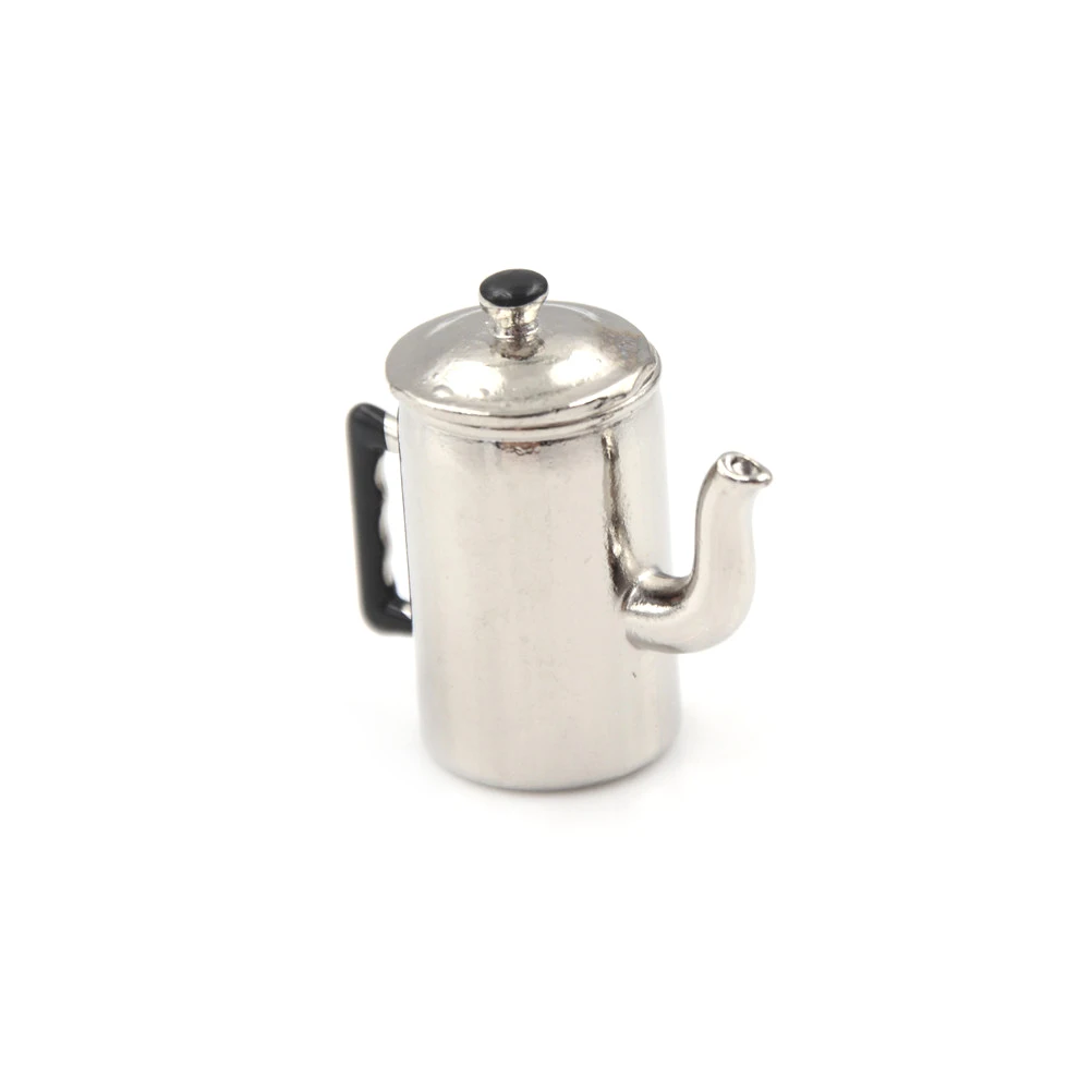 

Metal Water Kettle Simulation Crafts Mini Canteen Play Furniture Kitchen Toys Dollhouse Miniatures for 1:12 Accessories Mini