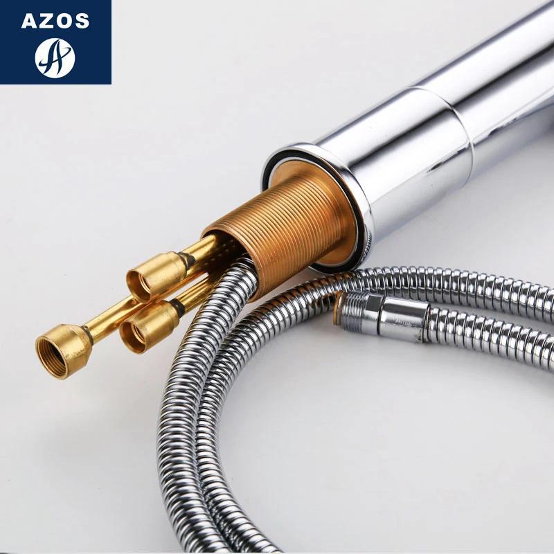 Azos смеситель для умывальника выдвижной умывальник латунный хромированный