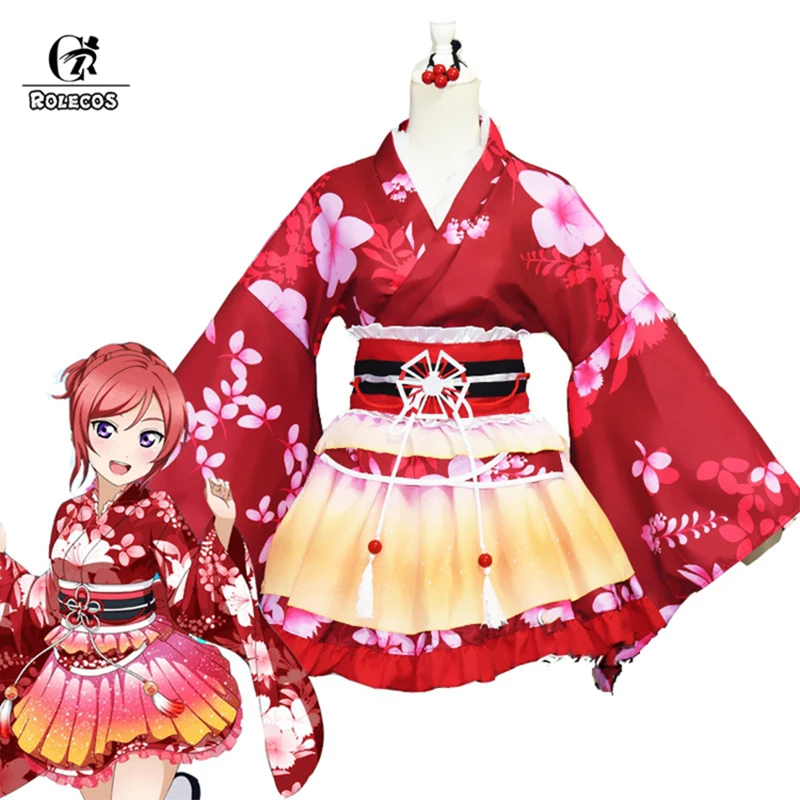 ROLECOS костюм для косплея Love Live live шесть персонажей летнее кимоно женщин косплей