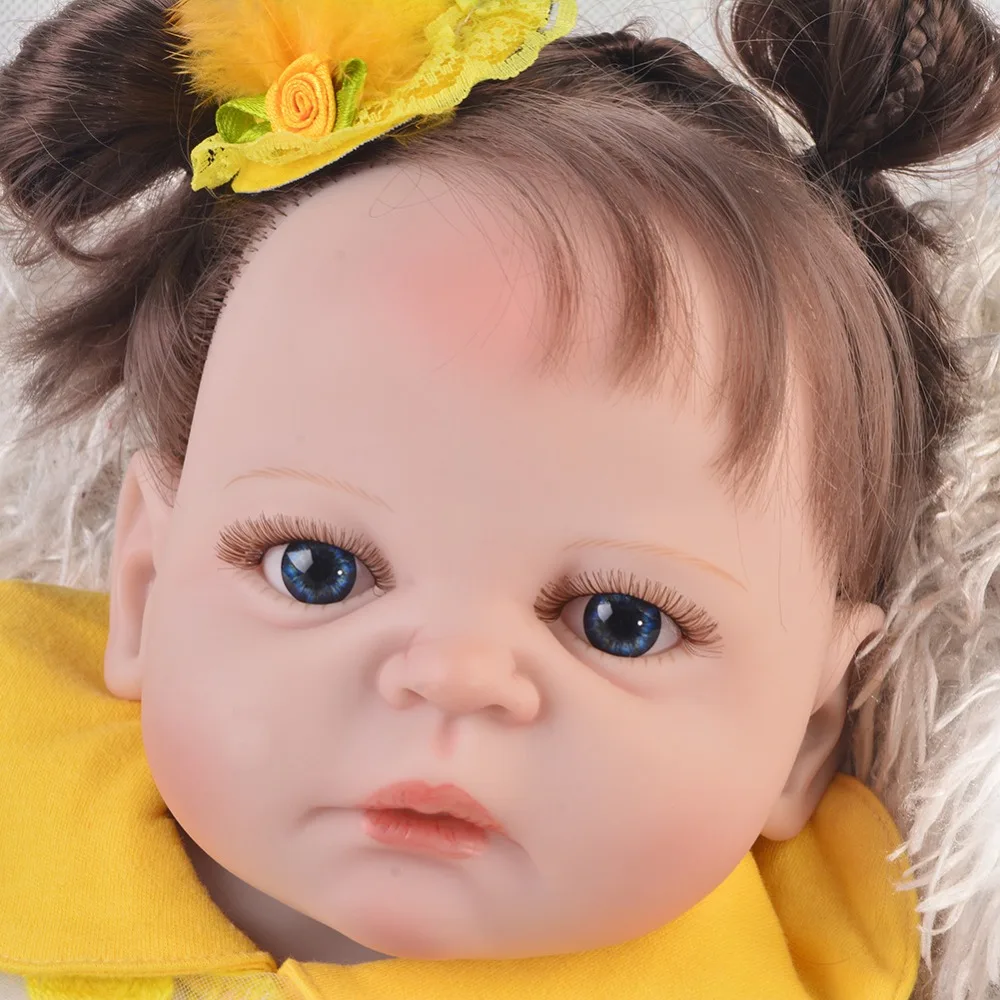 Bebes reborn полный Силиконовый reborn baby girl куклы живые дети подарок на день рождения куклы игрушки можно купать стиль boneca reborn