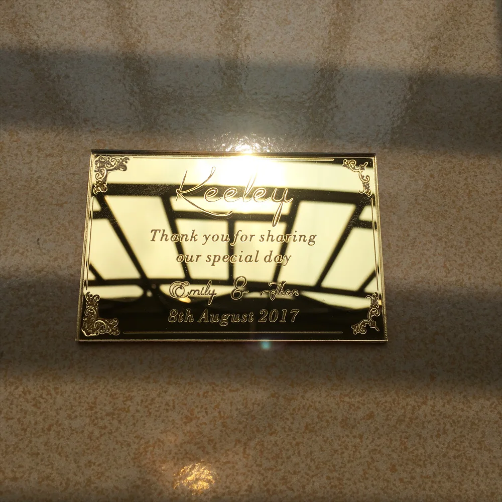 Индивидуальные разноцветные акриловые свадебные благодарственные открытки 90 х60