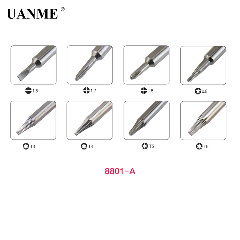 UANME BEST-8801 A B Набор отверток для iPhone X для iPhone 8 7 6 S 6 открытие ремонтных инструментов Набор для разборки инструментов для мобильного телефона