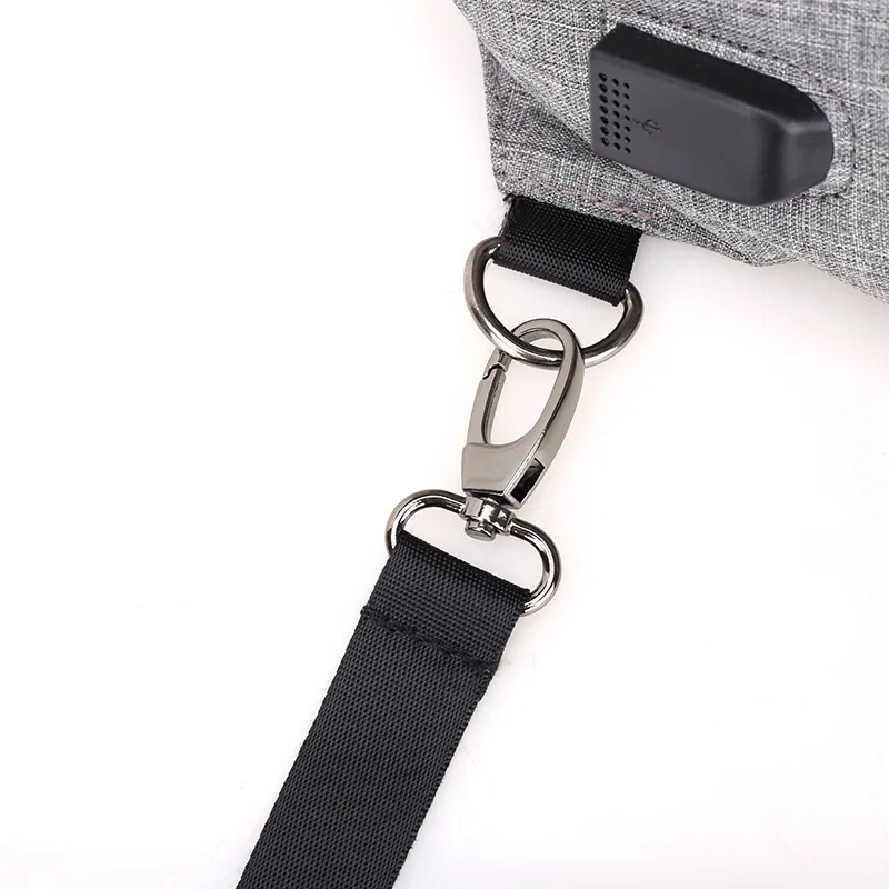 Crossten Повседневное Для мужчин груди пакет холст зарядка через usb Crossbody сумки плеча способа сумки Дорожная сумка через плечо мужской Chestbags