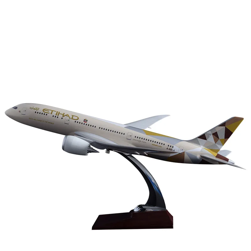Модель самолета преноу 43 см из смолы для Боинг 787 модель B787 на подставке коллекция