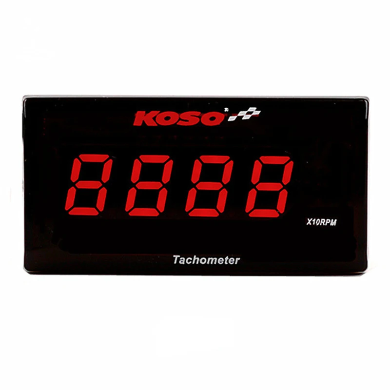 Универсальный цифровой тахометр для мотоцикла KOSO RPM Мини Дисплей Калибр для Yamaha NMAX XMAX 300 400 Y15 LC135 - Цвет: Tachometer - Red