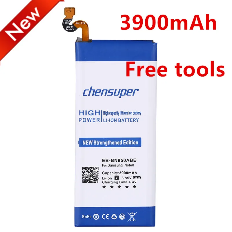 Аккумулятор chensuper для Samsung Note 8 Новая батарея N950 N950F N950U N950N 3900 мАч с инструментами