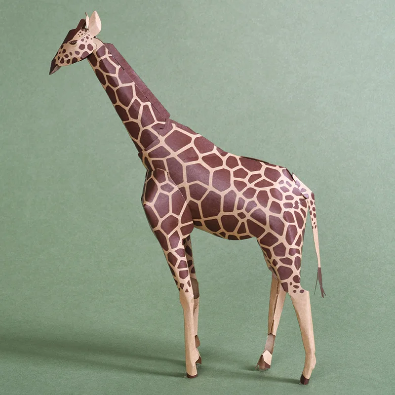 3D головоломка Жираф Бумажная модель papercraft пазлы с животными Развивающие DIY
