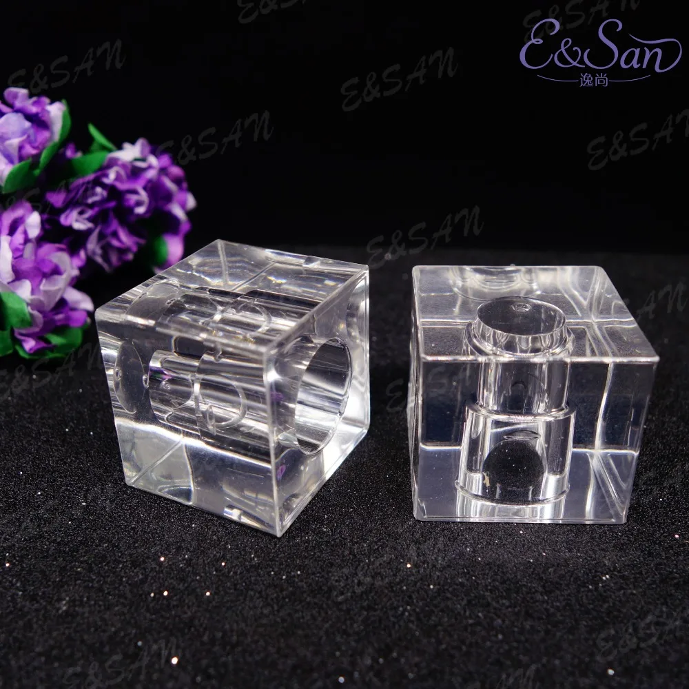 Заполняемая женская прозрачная плоская квадратная высококлассная стеклянная