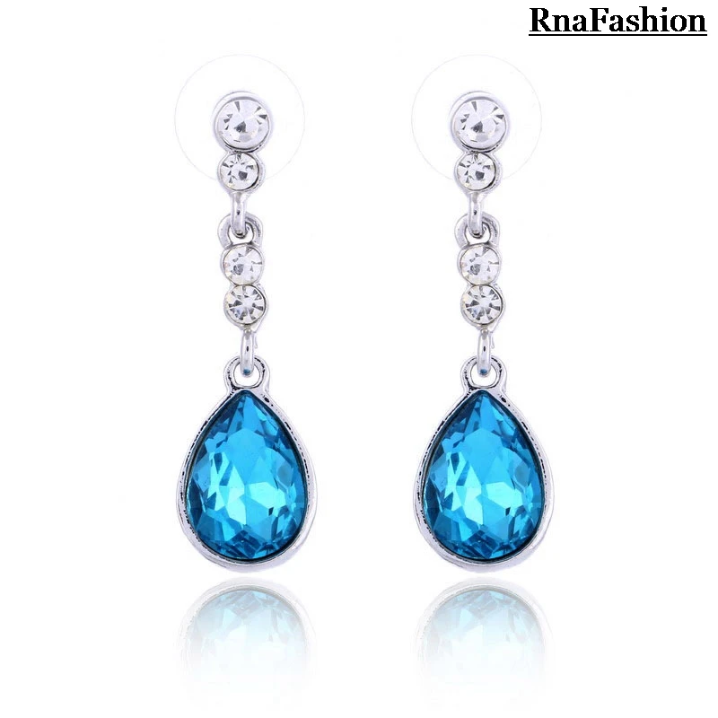 Новое поступление 2014 длинные серьги Rouge Tear с австрийским кристаллом лучший