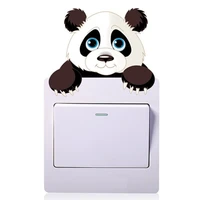 lovely panda switch stickers outlets living room decoration cartoon animals mural art home decals posters children kids gift