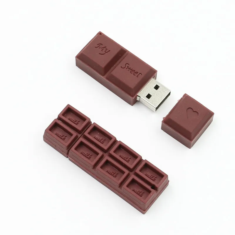 2019 Новый шоколадный флеш накопитель 16 Гб 64 ГБ 32 USB 4 8 память переносной usb карта