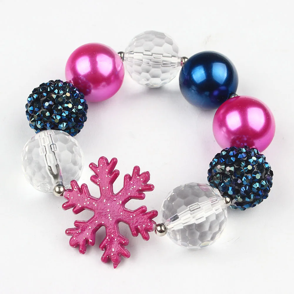 Бесплатная Доставка Ребенок Высокое Качество Браслеты Из Бисера Снежинка Шарм