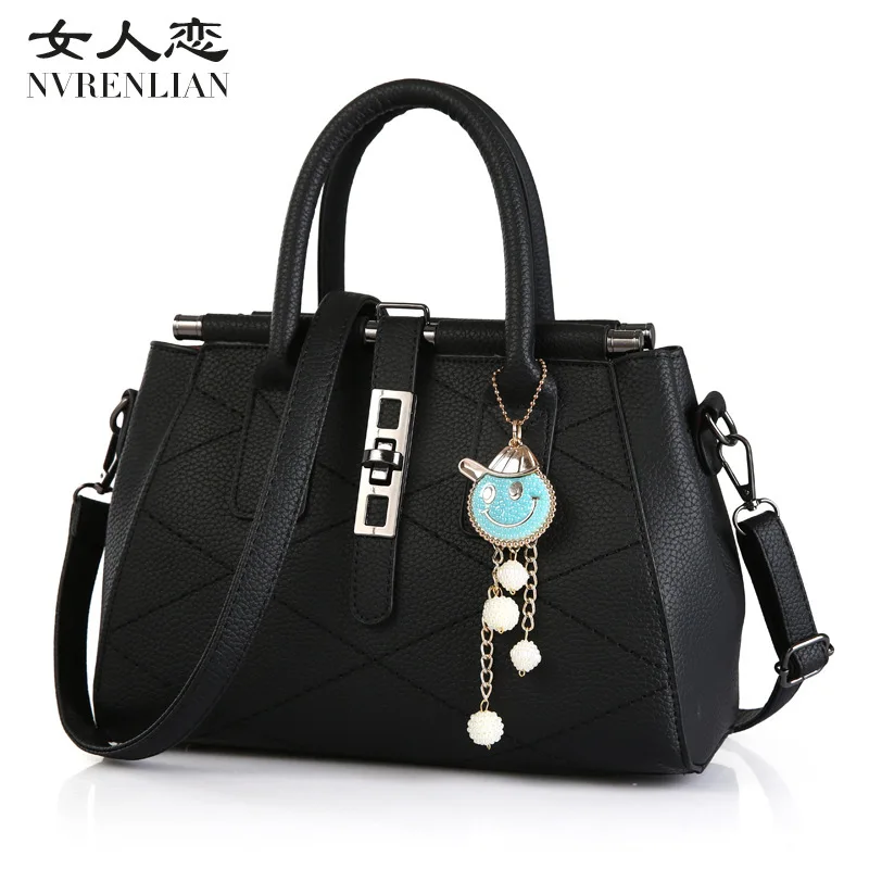 Nvrenlian Для женщин Сумка Кожа PU Tote брендовая дамская сумочка женская Вечерние сумки