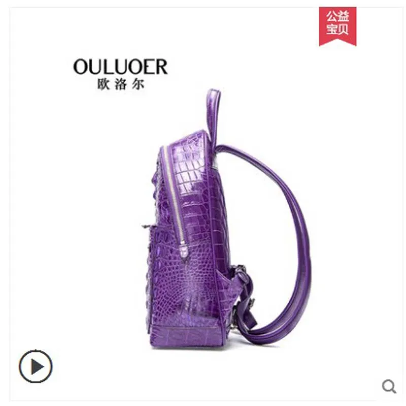 Новый Тайский рюкзак ouluoer из крокодиловой кожи для женщин Модный классический
