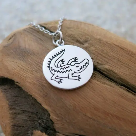 Customized Animal Jewelry S925 Sterling Silver Crocodile Charm Necklace Best Christmas Gift For Men YP4035 | Украшения и