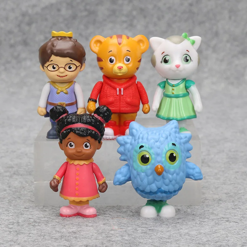 5 шт./компл. Daniel Tiger's Neighborhood Tiger Friends Katerina cat Prince wednday Miss eliina Owl PVC игрушка-фигурка |