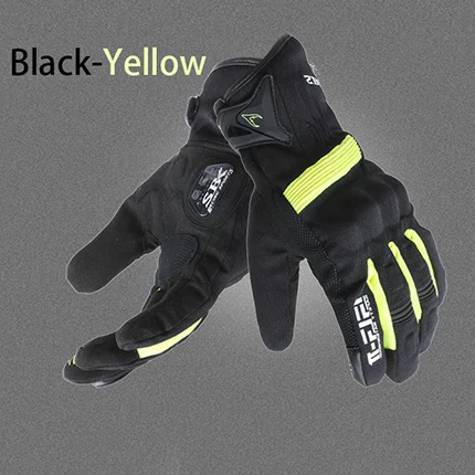 Black-Yellow SBK SG-II мотоциклетные зимние водонепроницаемые перчатки для мотокросса/мотокросса спортивные теплые ветрозащитные защитные перчатки с сенсорным экраном Guante для мужчин - Цвет: Black-Yellow