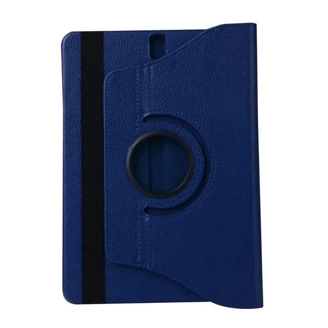 Dark Blue 360 градусов вращающийся Litchi Чехол-книжка с подставкой из искусственной кожи чехол КРЫШКА ДЛЯ samsung Galaxy Tab S3 9,7 T820 T825 SM-T820 SM-T825 - Цвет: Dark Blue