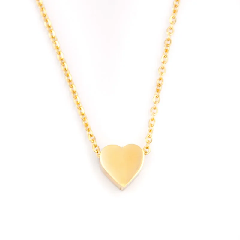 Сердце колье цепь женщины Ожерелья для мужчин Золотой нержавеющей стали