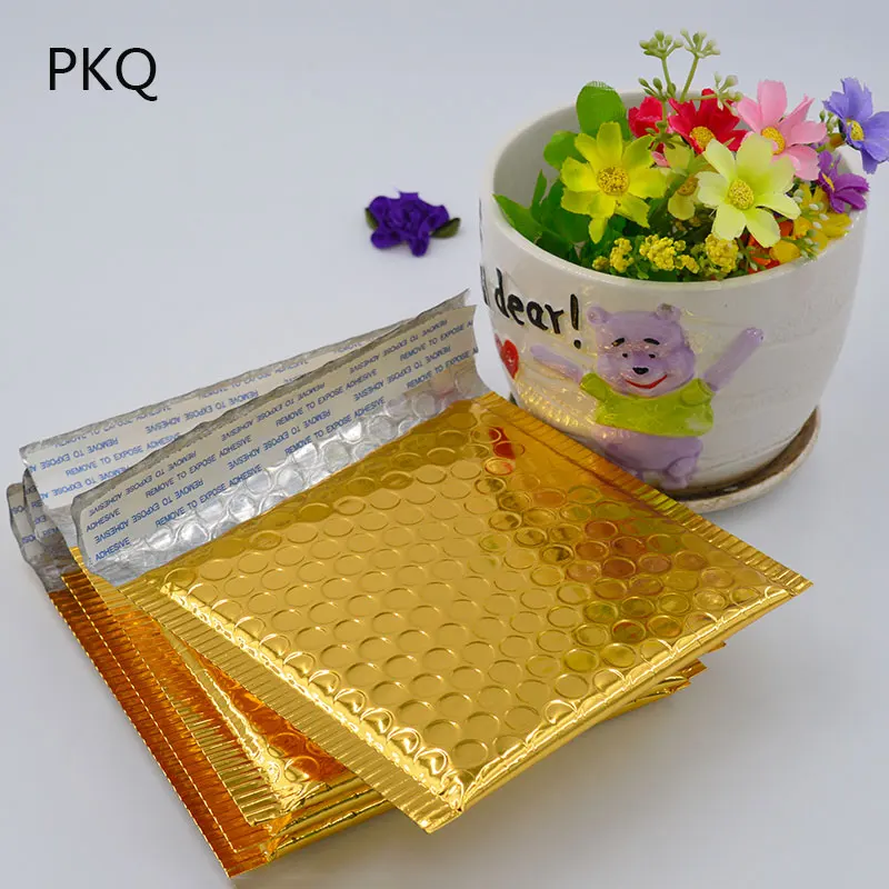 20pcs/lot 15x13cm Silver Bubble Mailers Padded Envelopes Packaging bag material Shipping Bags Gold Mailing | Дом и сад