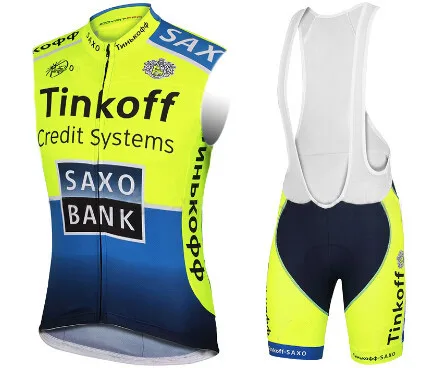 Cycle Vest 2015 tinkoff saxo bank cycling jersey Sleeveless fluo yellow Roupa Ciclismo Cycling Riding Bike Sport Mtb | Спорт и