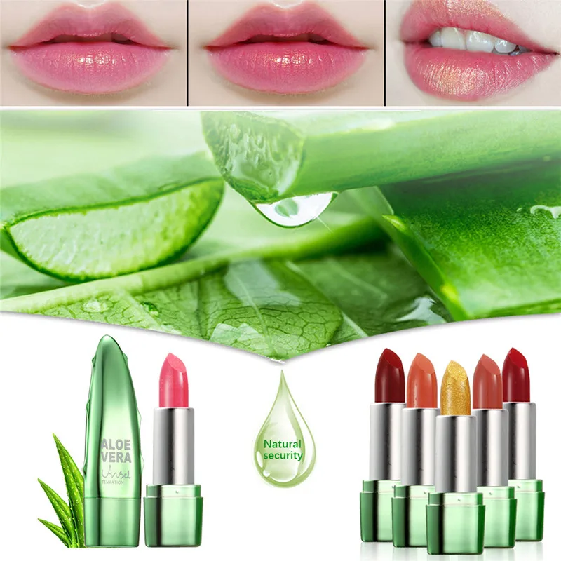 New 12 Colors Aloe Vera Solution Nourish Ryukin Gold Lipstick Color Lasting Sexy Lip Makeup Cosmetics |