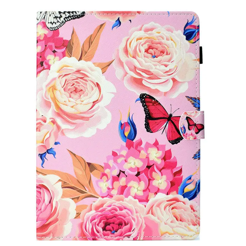 S012 SM-T550 чехол для Samsung Galaxy Tab A 9,7 SM-T555 T550 P550 P555 Smart Cover Чехол Funda обувь с украшениями в виде цветков и бабочек роспись защитный чехол с подставкой - Цвет: S012