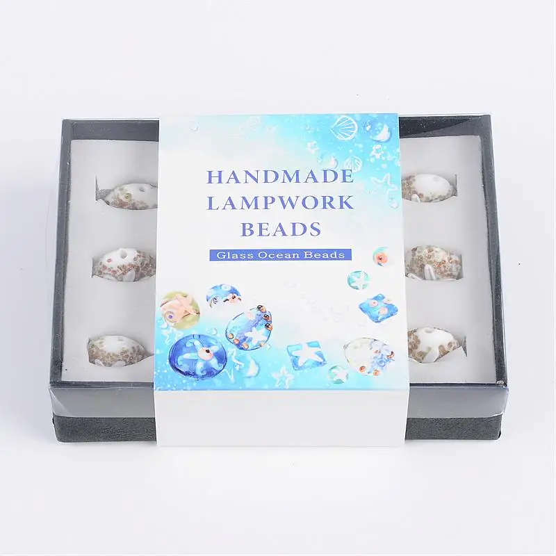 12 шт./лот круглые бусины ручной работы в стиле океана загара 20 ~ 21x9 11 мм отверстие: 2