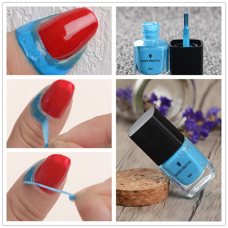 BORN PRETTY Nail Liquid Fruity Odor-free Peel Off Tape Cuticle Guard Nail Art Care Tool